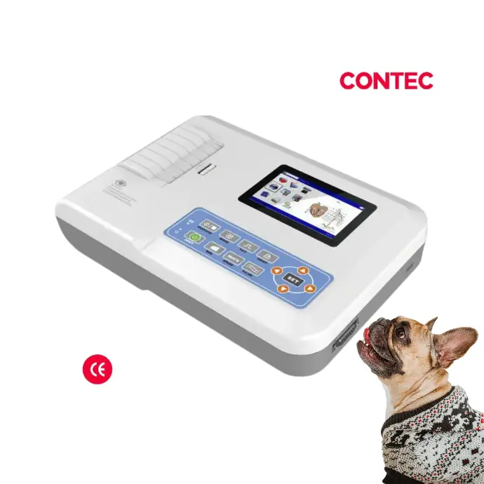 Electrocardiografo Veterinario, 3 canales. CONTEC CG300G-VET